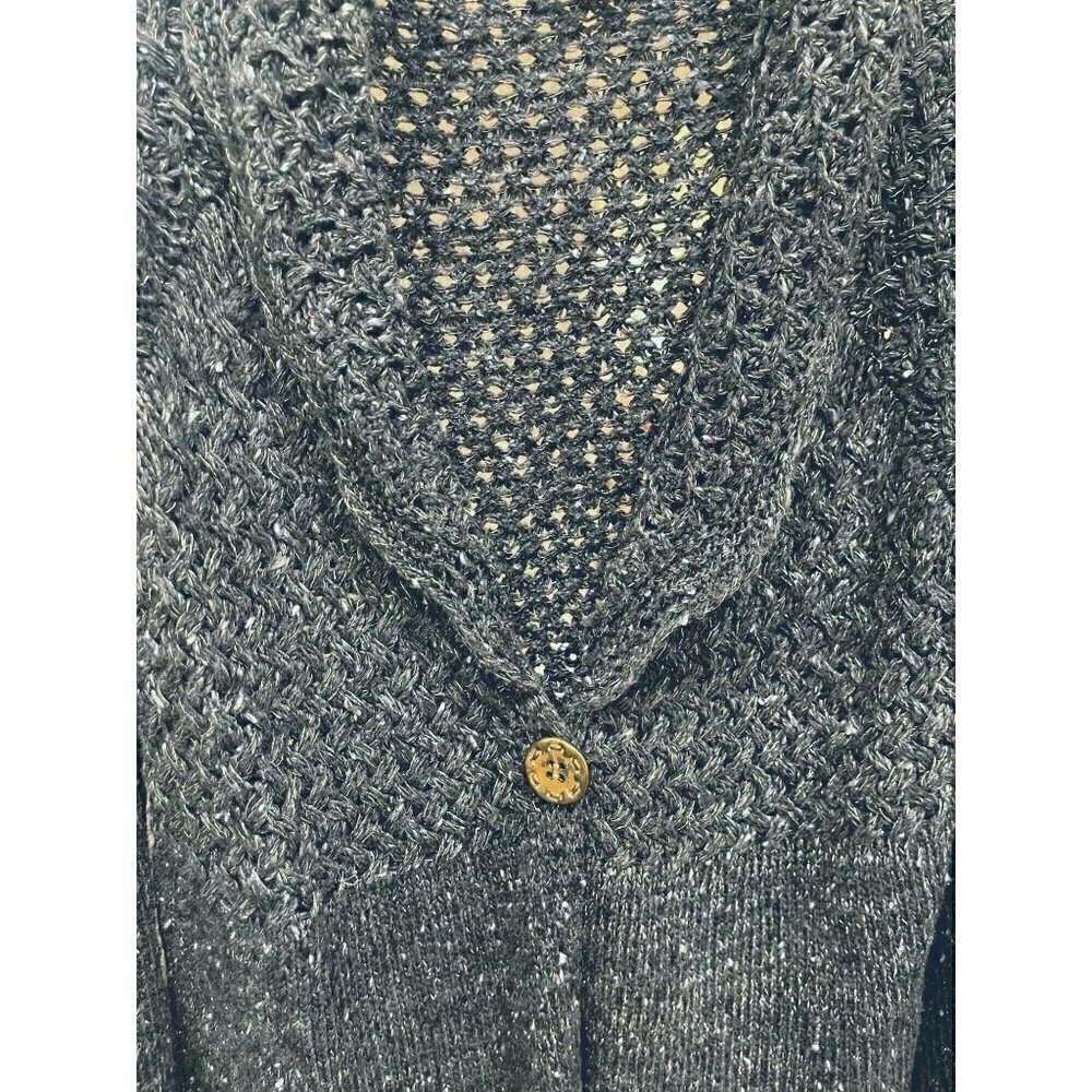 Chicos womens lightweight cardigan/ jacket metalic threads - Picture 2 of 7